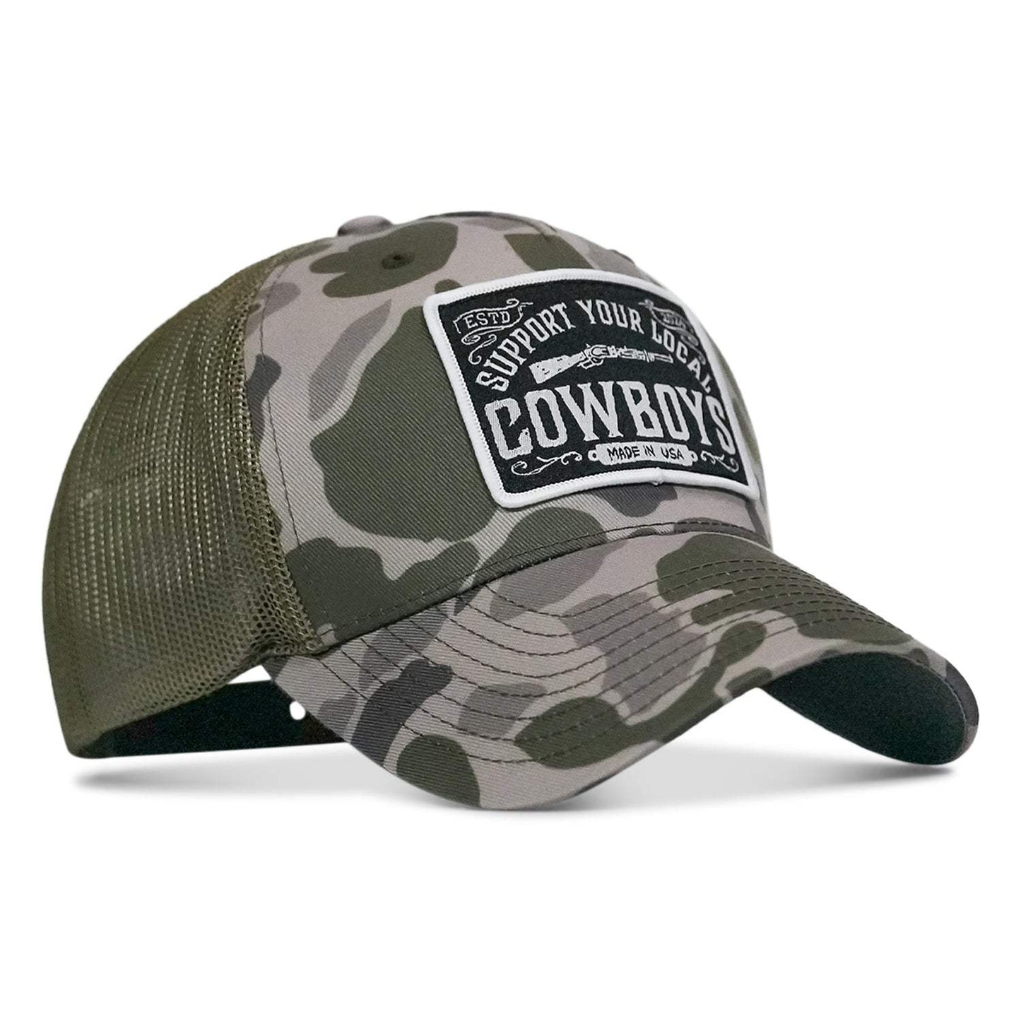 Support Your Local Cowboys Patch Snapback Hat - DIRTY COWBOY USA - Flyclothing LLC