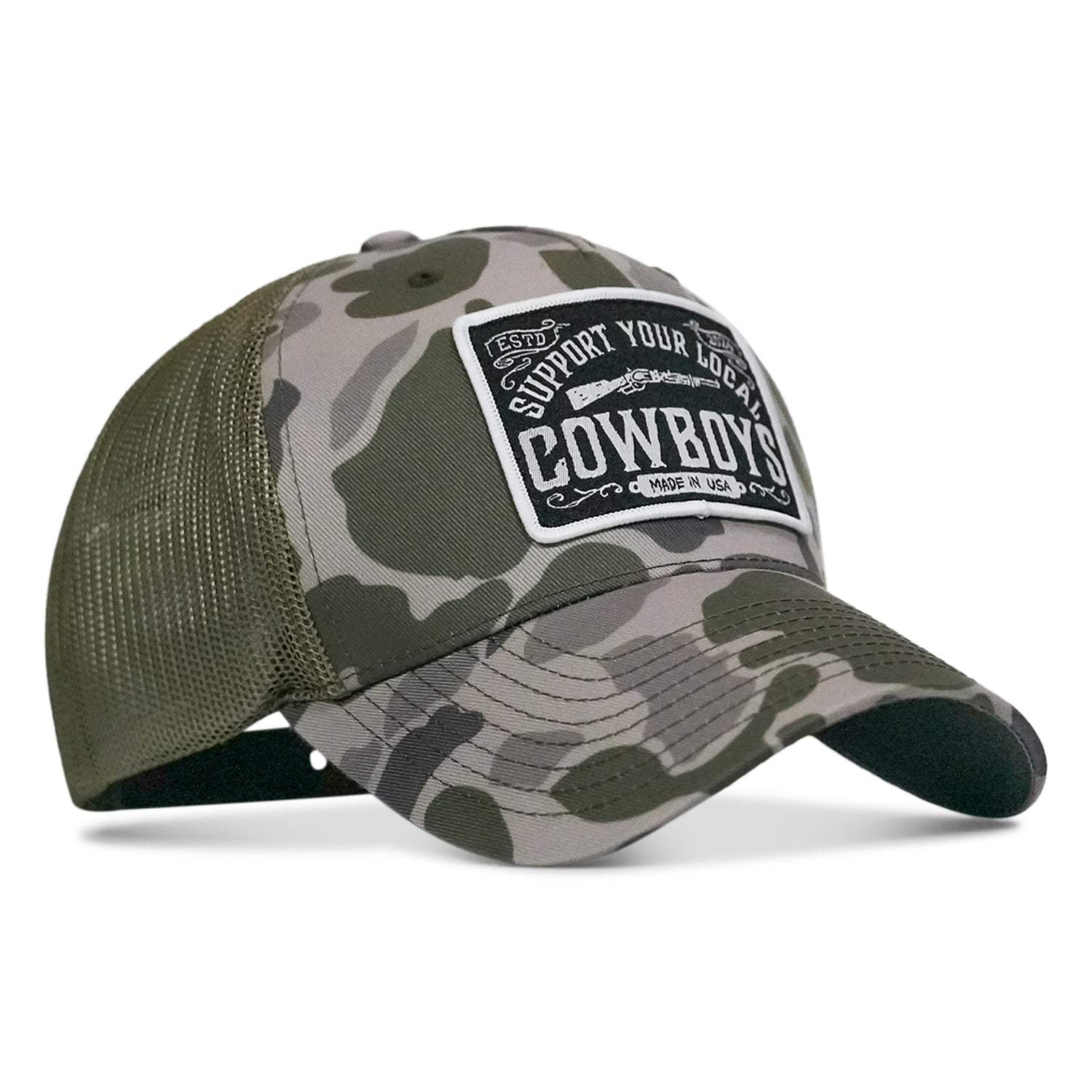 Support Your Local Cowboys Patch Snapback Hat - DIRTY COWBOY USA - Flyclothing LLC