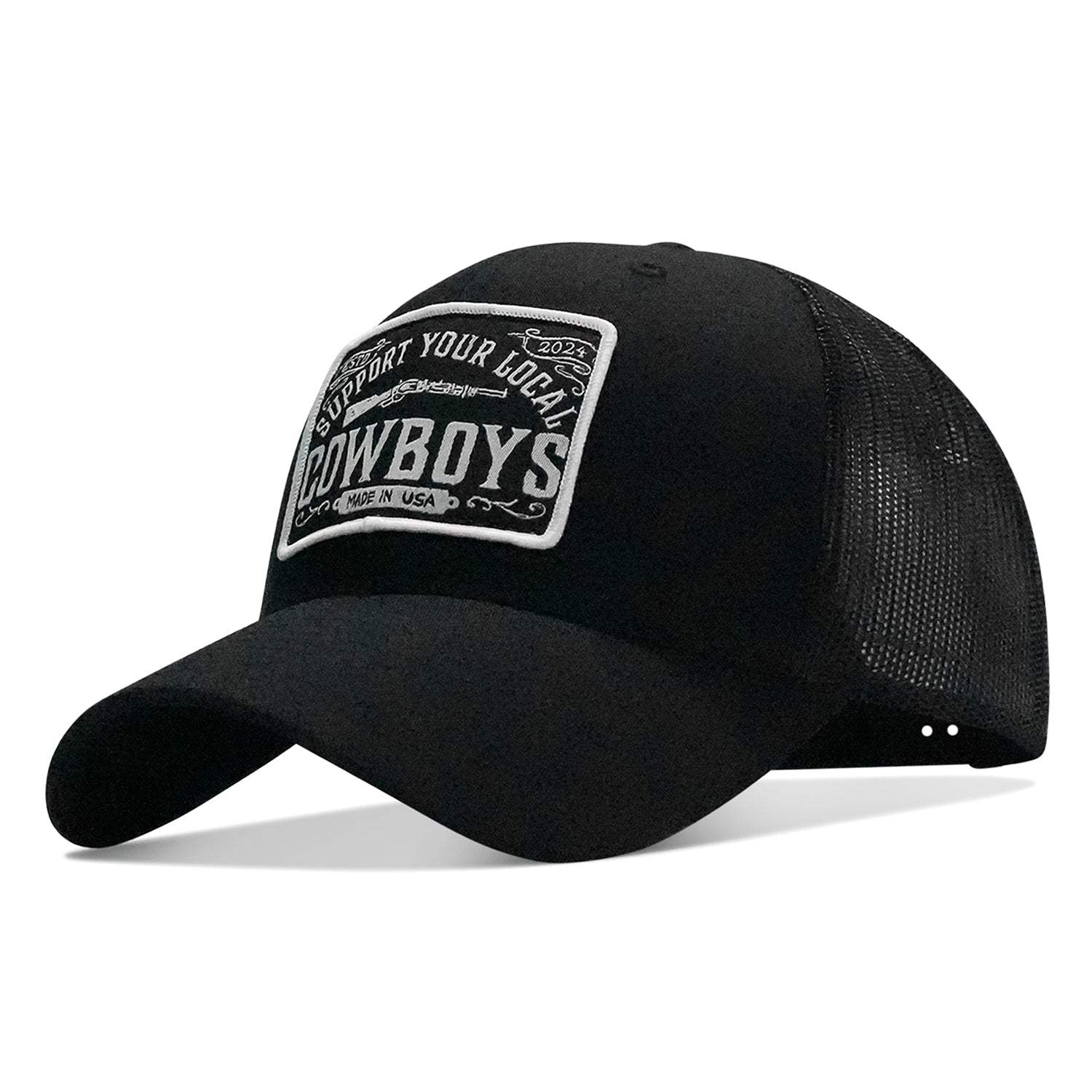 Support Your Local Cowboys Patch Snapback Hat - DIRTY COWBOY USA - Flyclothing LLC