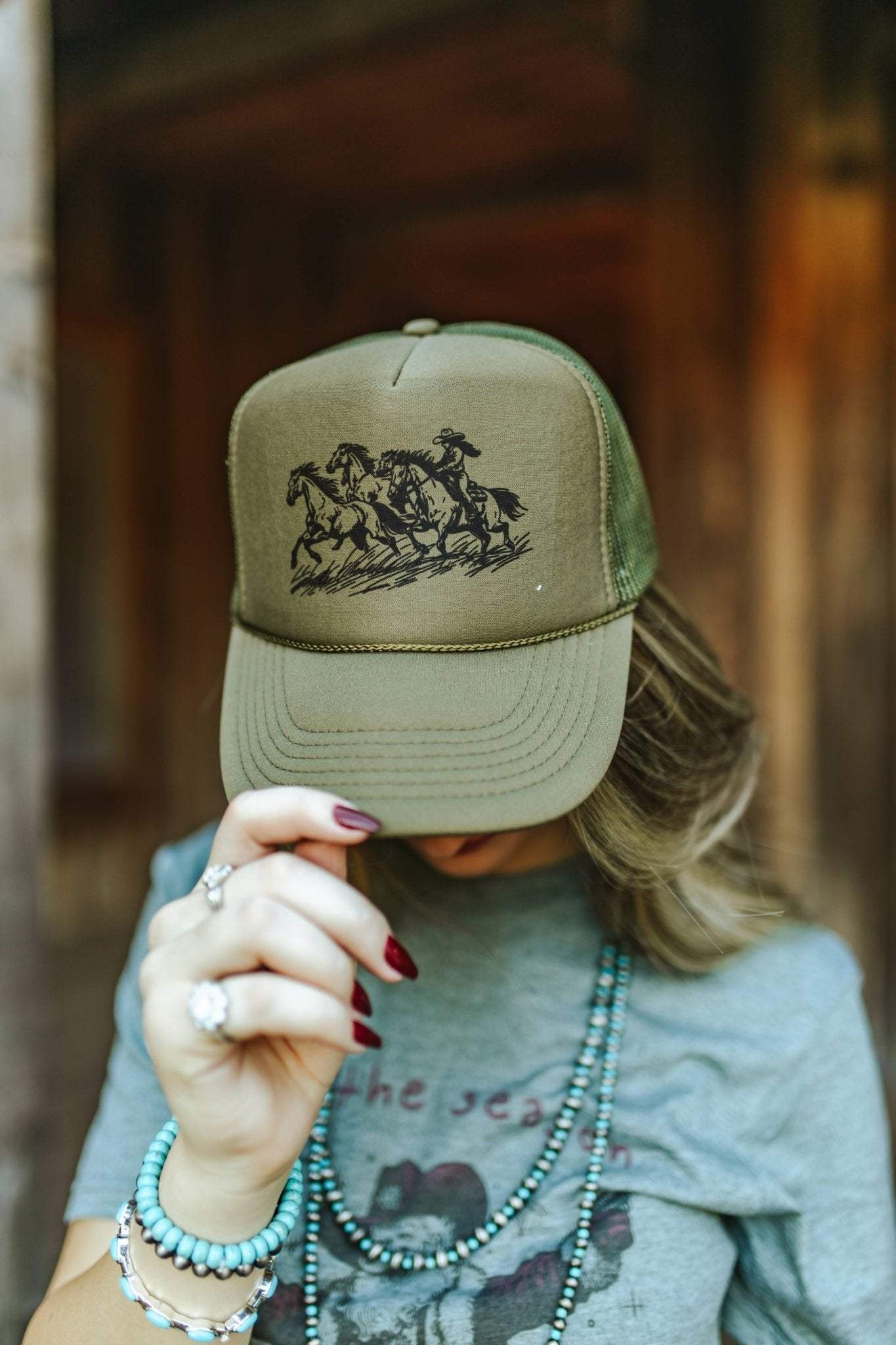 Cowgirl Rider Trucker Hat - Wild Junkie - Flyclothing LLC