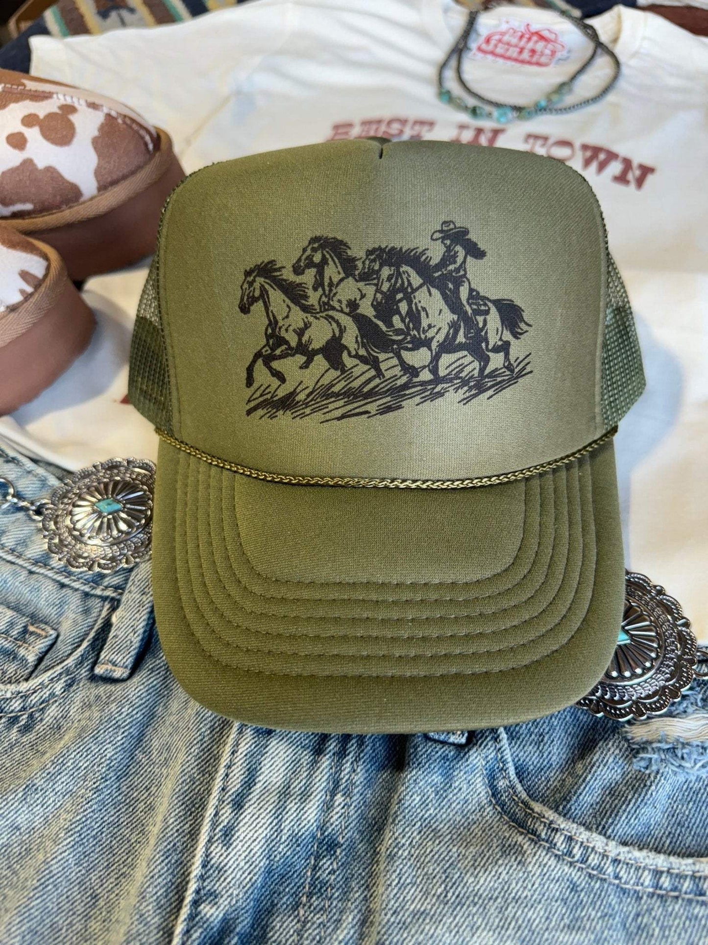 Cowgirl Rider Trucker Hat - Wild Junkie - Flyclothing LLC