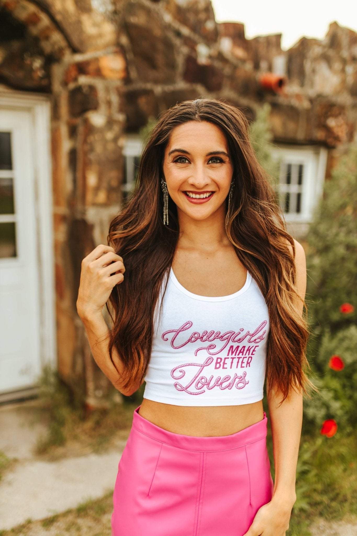 Cowgirls Make Better Lovers Cropped Tank Top - Wild Junkie - Flyclothing LLC