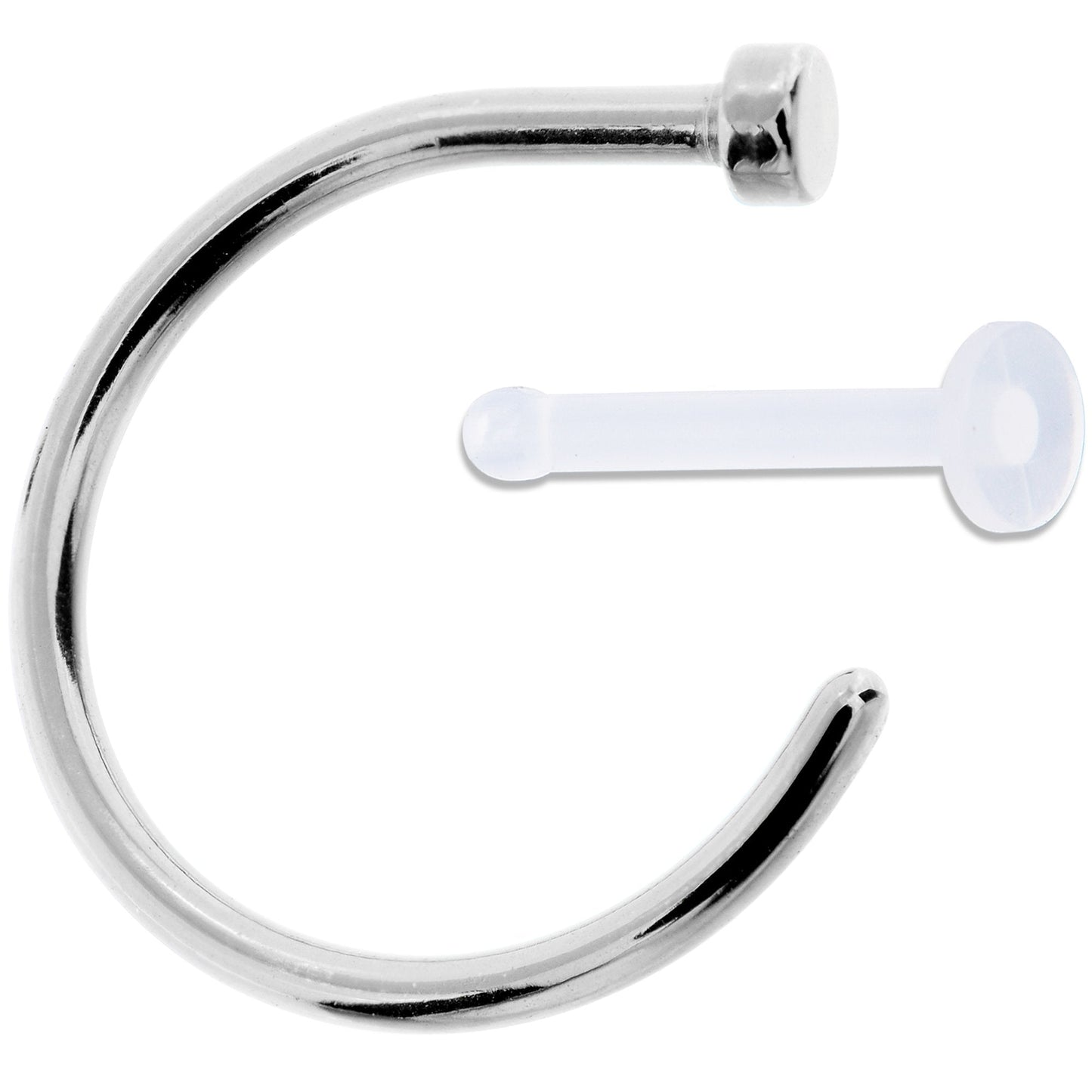 18G 3/8 Pack Set of 5 Assorted Stainless Steel Nose Hoop Rings - BodyCandy - Flyclothing LLC
