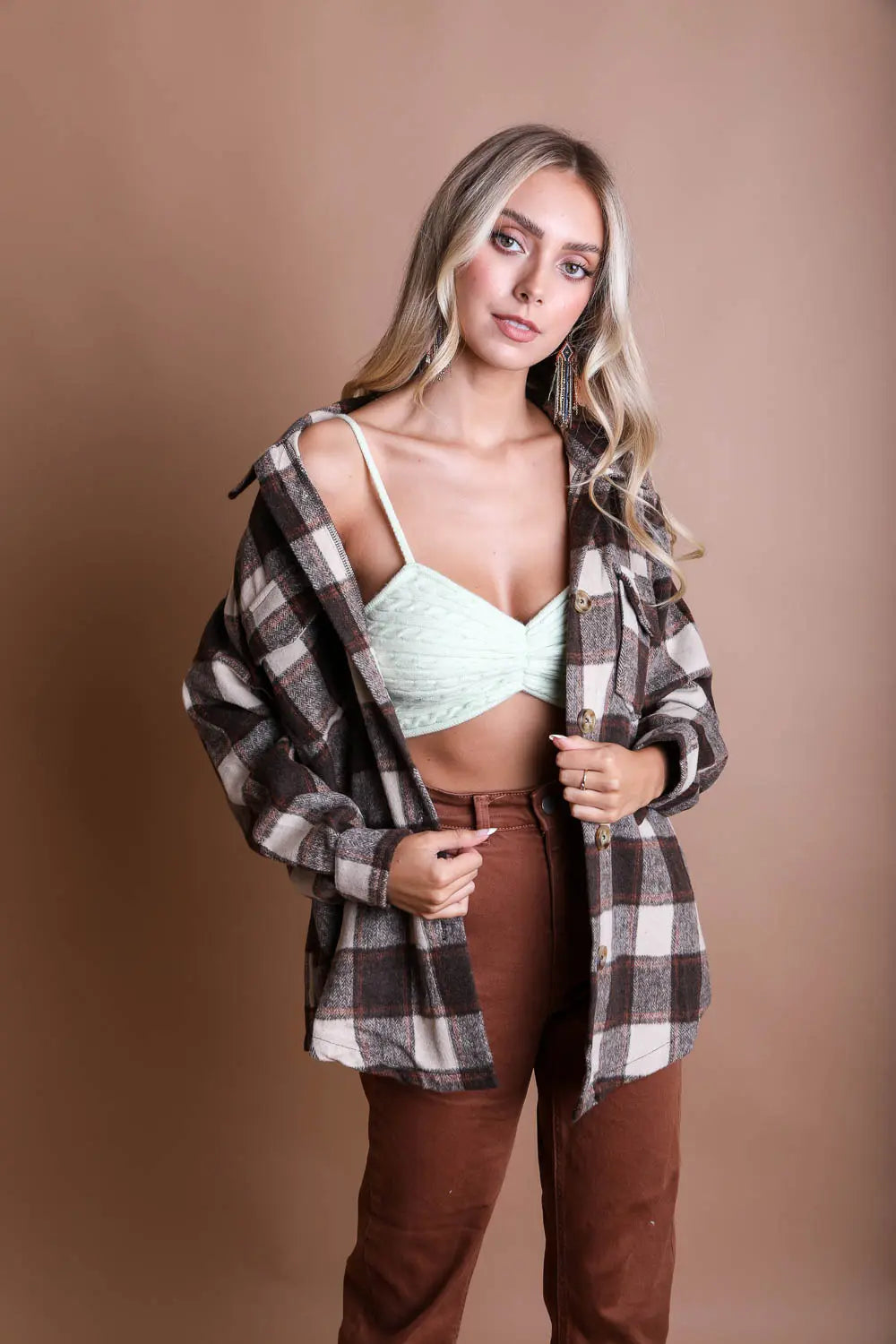 Cozy Knit Pattern Brami - Boho Clothing and Accessories - Flyclothing LLC