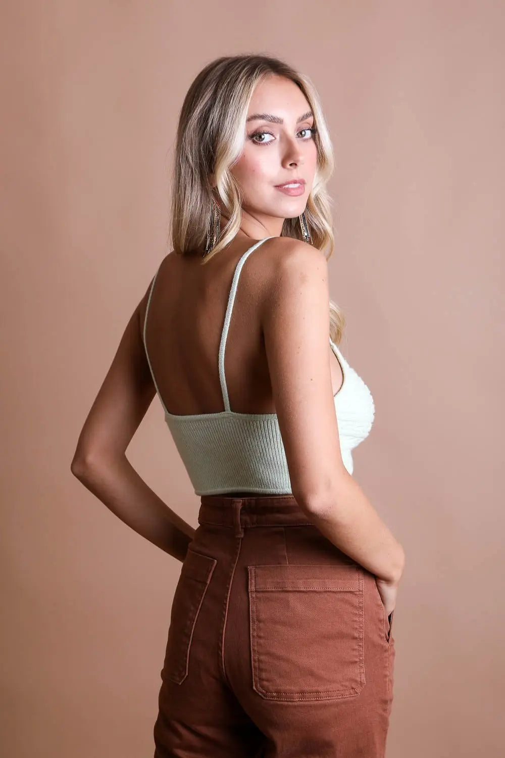 Cozy Knit Pattern Brami - Boho Clothing and Accessories - Flyclothing LLC