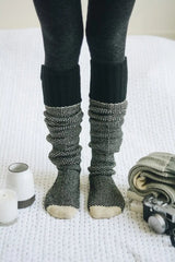 Cozy Ribbed Knit Lounge Socks - Boho Clothing and Accessories - Flyclothing LLC