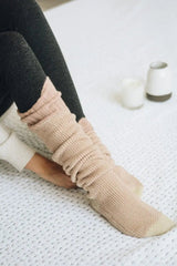 Cozy Ribbed Knit Lounge Socks - Boho Clothing and Accessories - Flyclothing LLC