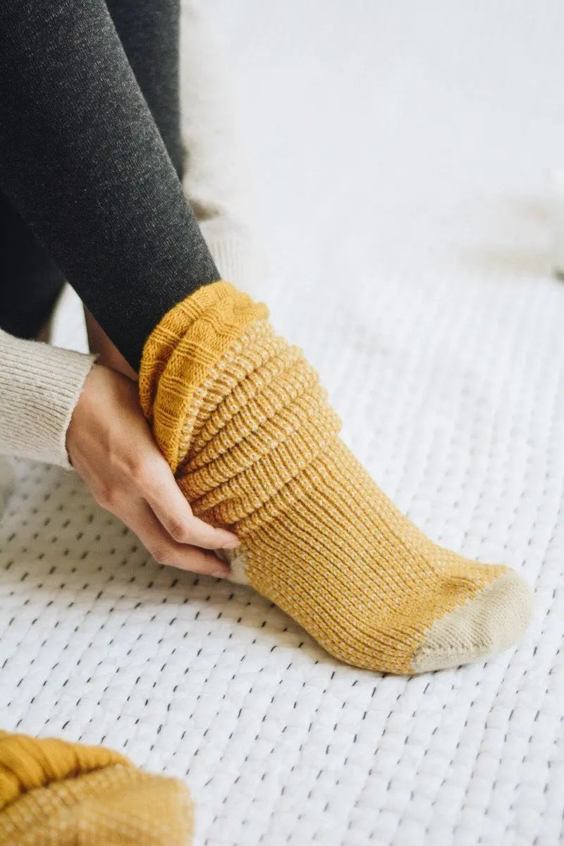 Cozy Ribbed Knit Lounge Socks - Boho Clothing and Accessories - Flyclothing LLC
