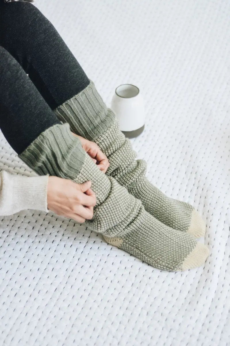Cozy Ribbed Knit Lounge Socks - Boho Clothing and Accessories - Flyclothing LLC