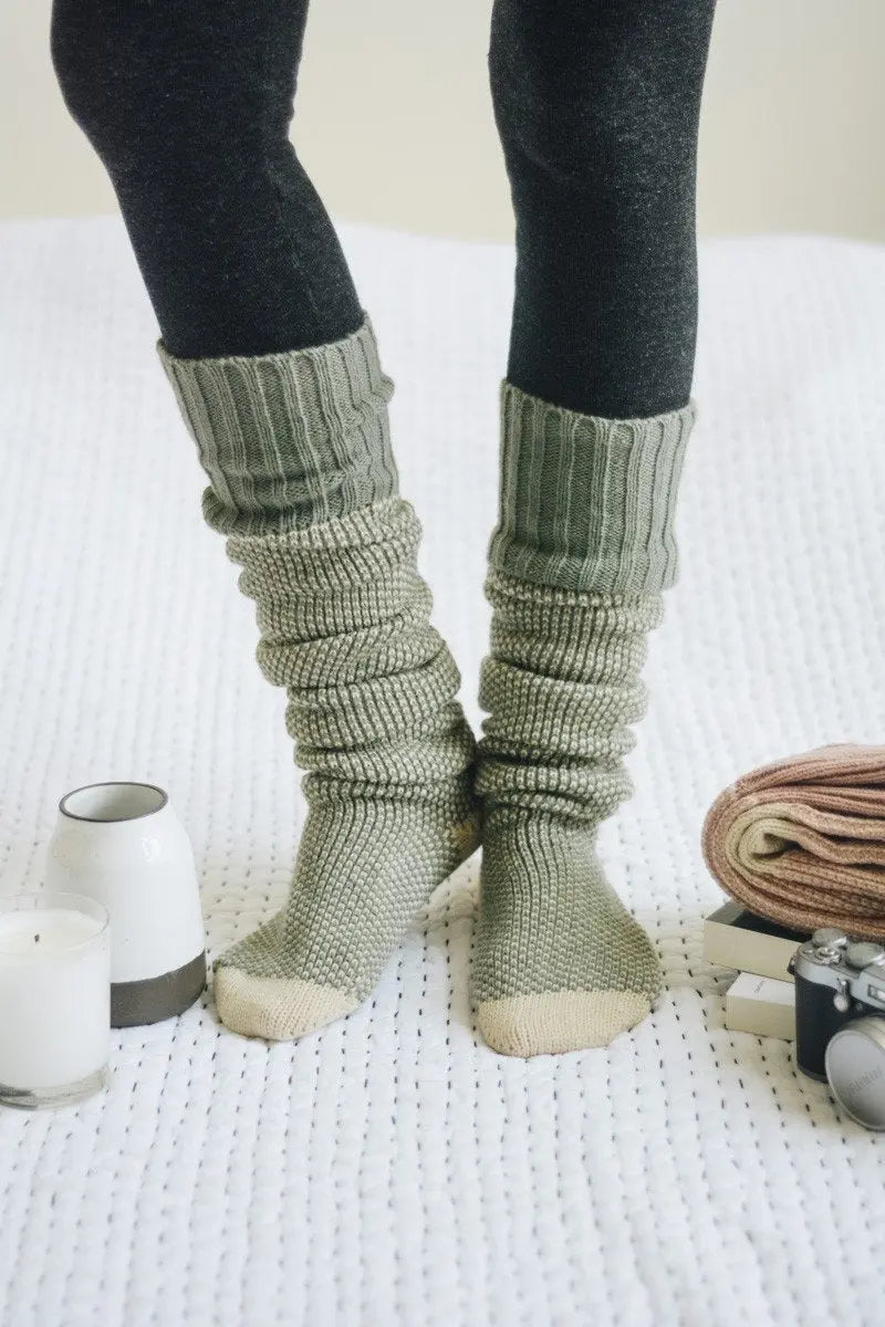 Cozy Ribbed Knit Lounge Socks - Boho Clothing and Accessories - Flyclothing LLC