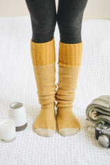 Cozy Ribbed Knit Lounge Socks