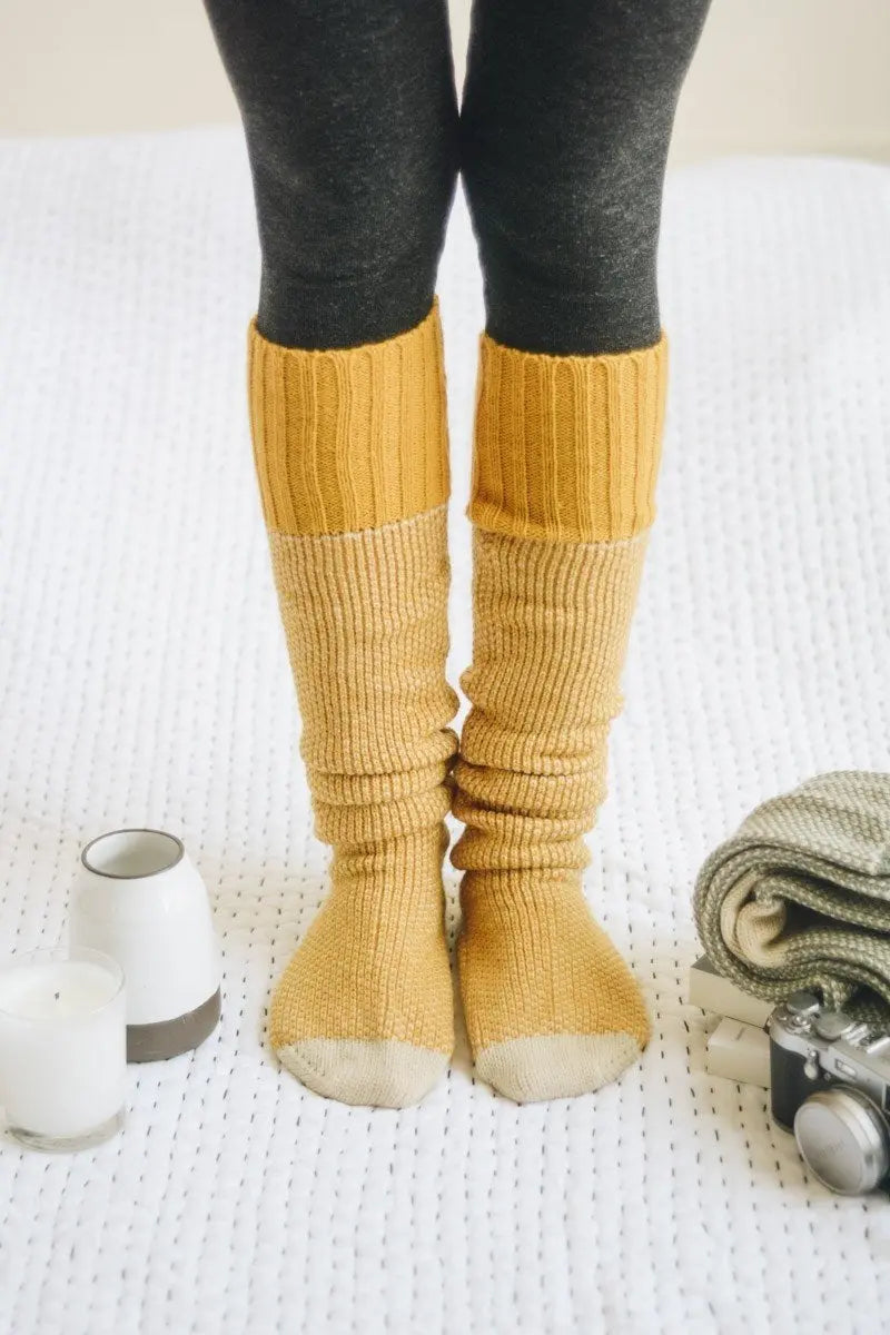 Cozy Ribbed Knit Lounge Socks - Boho Clothing and Accessories - Flyclothing LLC