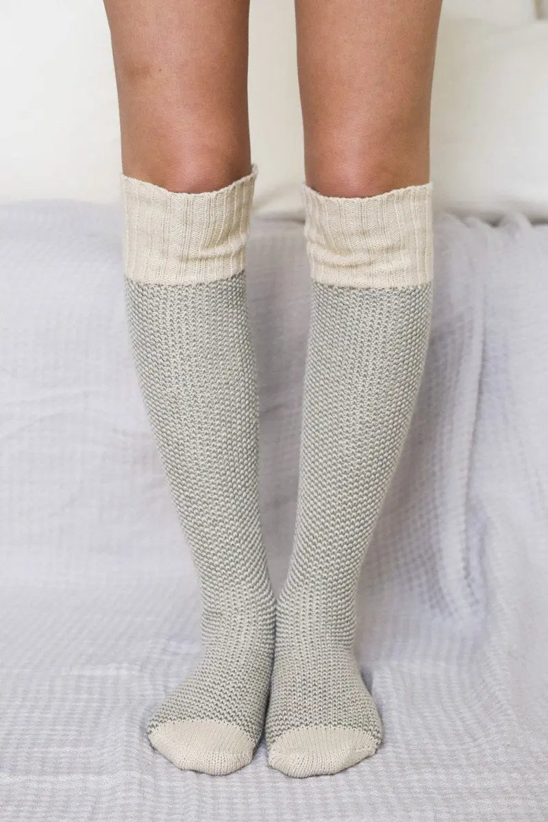 Cozy Ribbed Knit Lounge Socks - Boho Clothing and Accessories - Flyclothing LLC