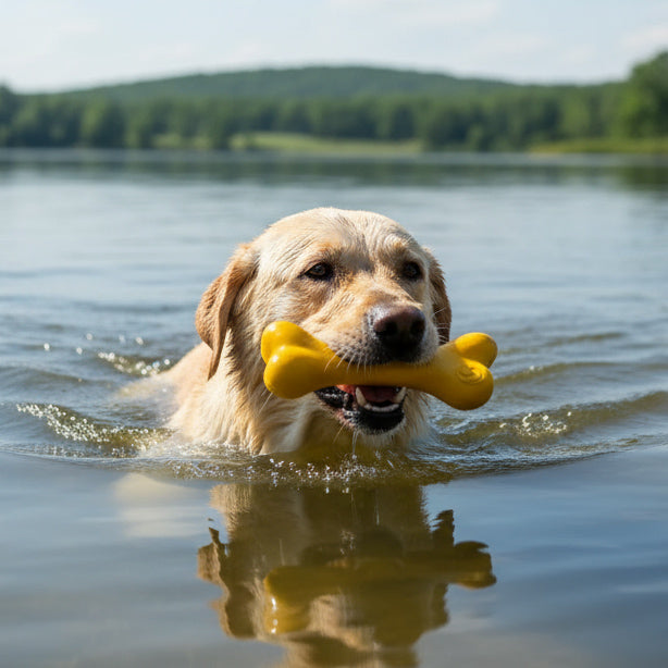 PUP-X Rubber Bone Dog Toy - Durable, Floats, Chew Toy for Large Dogs | USA - SodaPup/True Dogs, LLC - Flyclothing LLC