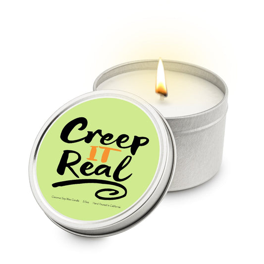 Creep It Real 5.5 oz Soy Blend Travel Candle Tin - JGI