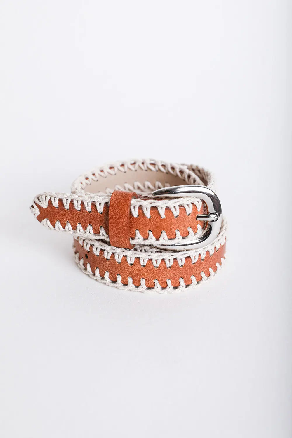 Crochet Vegan Leather Belt - Boho Clothing and Accessories - Flyclothing LLC