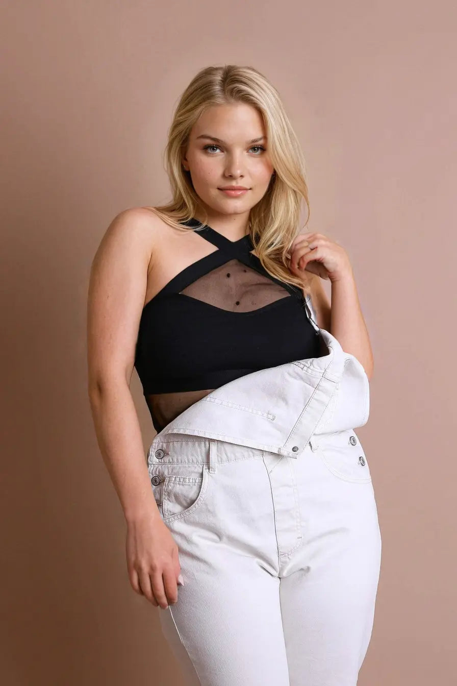 Cross Front Bralette Plus Size - Boho Clothing and Accessories - Flyclothing LLC