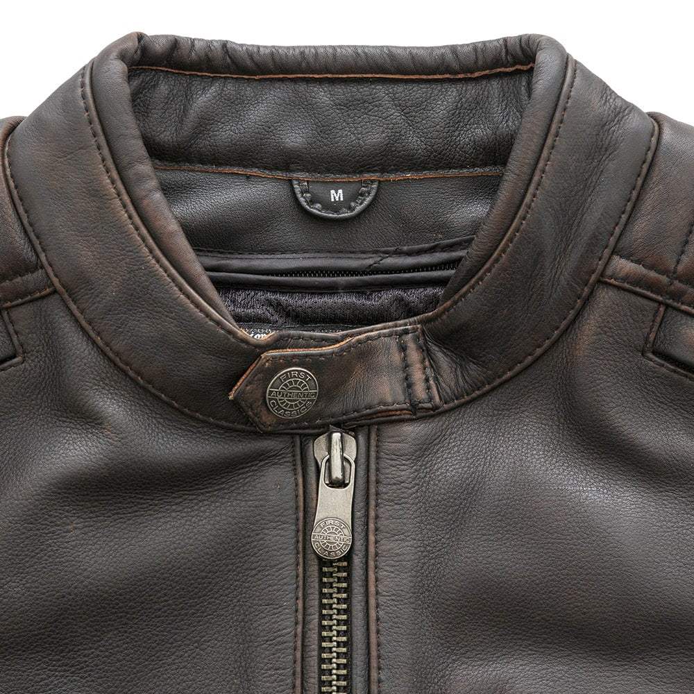 Crusader Men's Motorcycle Leather Jacket - First Manufacturing Company - Flyclothing LLC