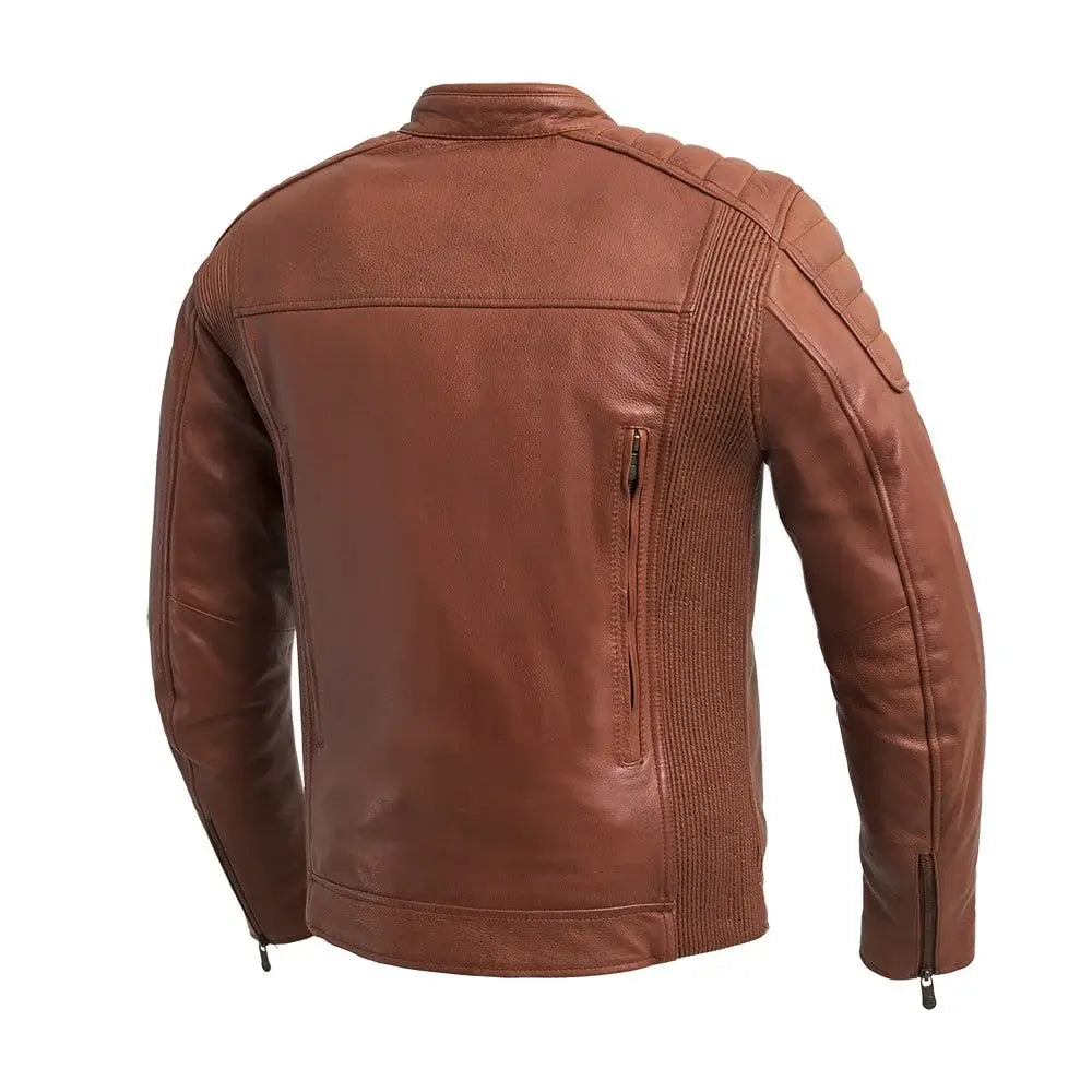 Crusader Men's Motorcycle Leather Jacket - First Manufacturing Company - Flyclothing LLC