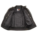 Crusader Men's Motorcycle Leather Jacket - First Manufacturing Company - Flyclothing LLC
