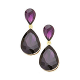 Crystal Double Teardrop Evening Earrings - Madeline Love - Flyclothing LLC