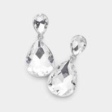 Crystal Double Teardrop Evening Earrings - Madeline Love - Flyclothing LLC