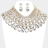 Crystal Glass Bib Statement Necklace - Madeline Love - Flyclothing LLC