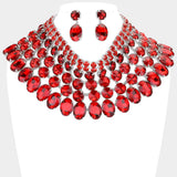 Crystal Glass Bib Statement Necklace - Madeline Love - Flyclothing LLC