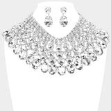 Crystal Glass Bib Statement Necklace - Madeline Love - Flyclothing LLC