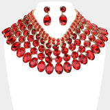 Crystal Glass Bib Statement Necklace - Madeline Love - Flyclothing LLC
