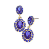 Crystal Rhinestone Drop Evening Earrings - Madeline Love - Flyclothing LLC