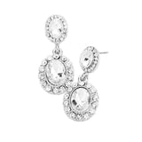 Crystal Rhinestone Drop Evening Earrings - Madeline Love - Flyclothing LLC