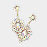Crystal Rhinestone Flame Evening Earrings - Madeline Love - Flyclothing LLC