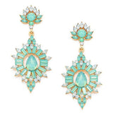 Crystal Rhinestone Flame Evening Earrings - Madeline Love - Flyclothing LLC