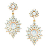 Crystal Rhinestone Flame Evening Earrings - Madeline Love - Flyclothing LLC