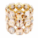 Crystal Rhinestone Round Stretch Bracelet Glass Bracelet - Madeline Love - Flyclothing LLC