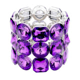 Crystal Rhinestone Round Stretch Bracelet Glass Bracelet - Madeline Love - Flyclothing LLC