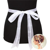 Crystal Rhinestone Sash Ribbon Bridal Belt Headband Tie - Madeline Love - Flyclothing LLC
