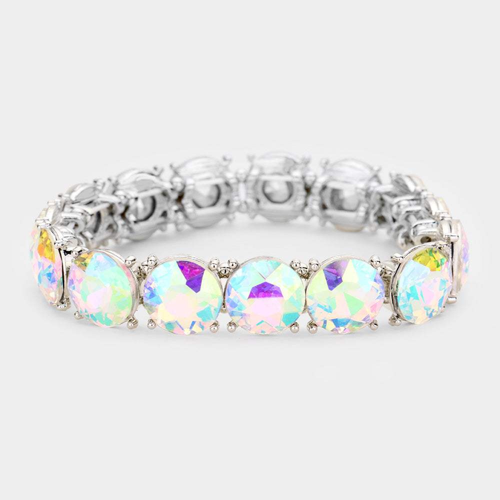Crystal Round Stretch Evening Bracelet - Madeline Love - Flyclothing LLC