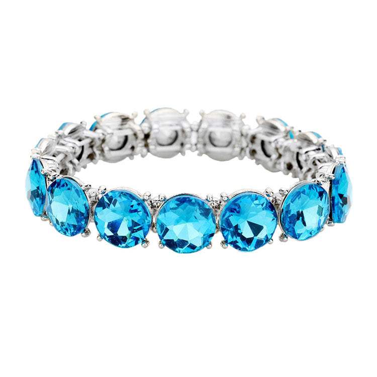 Crystal Round Stretch Evening Bracelet - Madeline Love - Flyclothing LLC