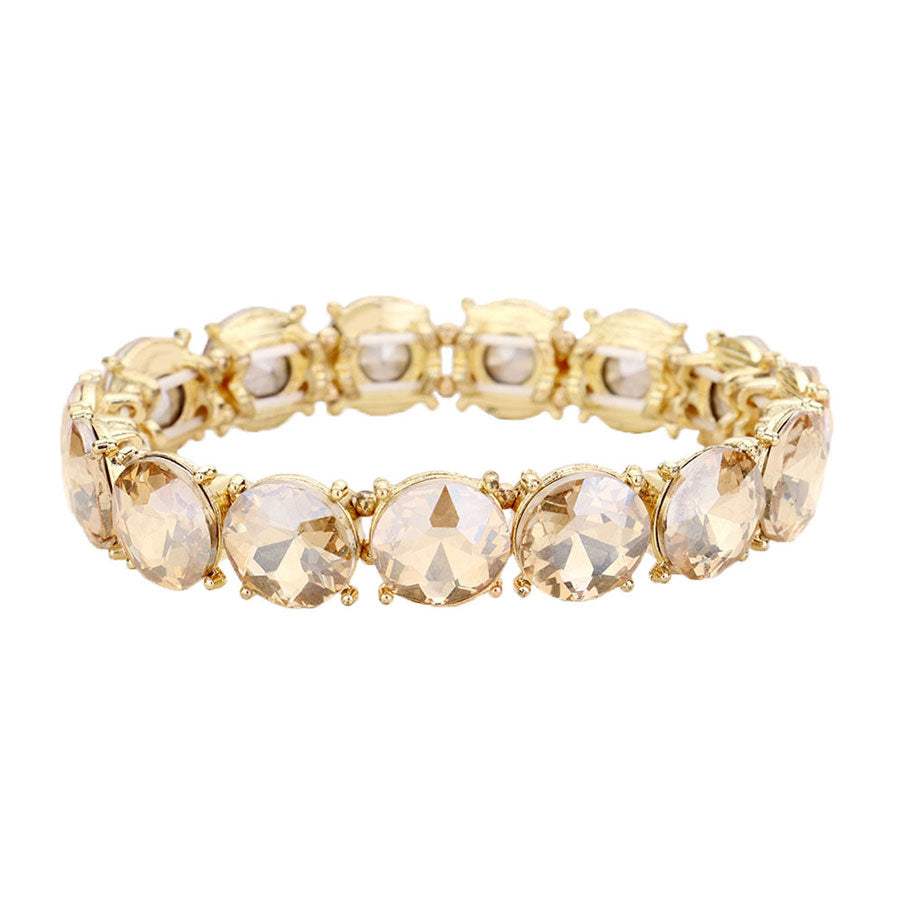 Crystal Round Stretch Evening Bracelet - Madeline Love - Flyclothing LLC