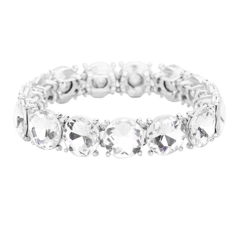 Crystal Round Stretch Evening Bracelet - Madeline Love - Flyclothing LLC