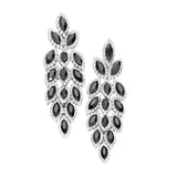 Crystal Stone Leaf Cluster Marquise Evening Earrings - Madeline Love - Flyclothing LLC