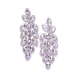 Crystal Stone Leaf Cluster Marquise Evening Earrings - Madeline Love - Flyclothing LLC