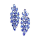 Crystal Stone Leaf Cluster Marquise Evening Earrings - Madeline Love - Flyclothing LLC