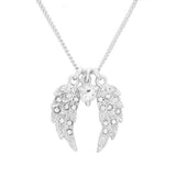 Crystal Wing Heart Bead Pendant Necklace - Madeline Love - Flyclothing LLC