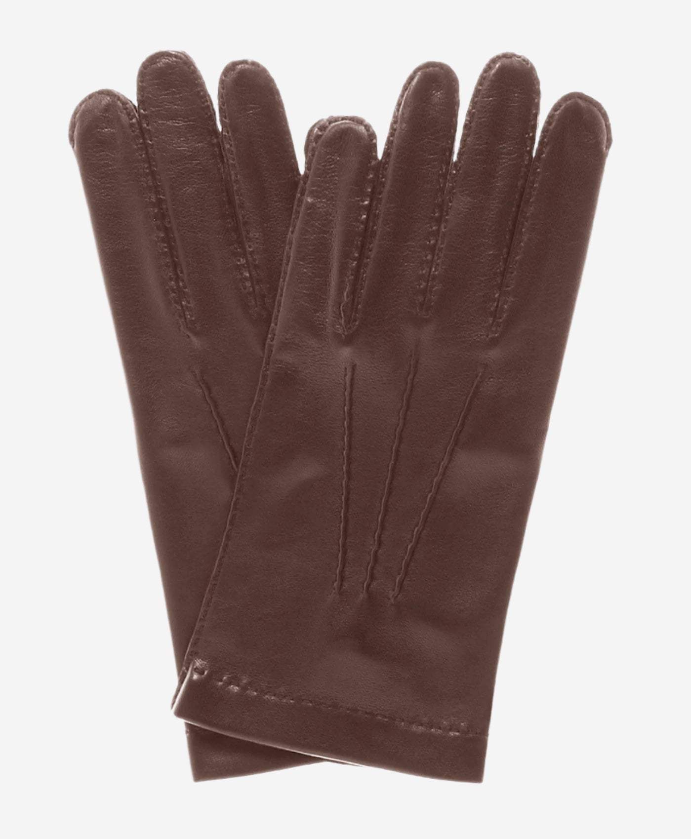 CS1003 (brown) - Men’s Italian handsewn silk lined leather gloves