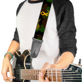 Guitar Strap - Support Our Troops Camo Olive Yellow Ribbon - Buckle-Down - Flyclothing LLC