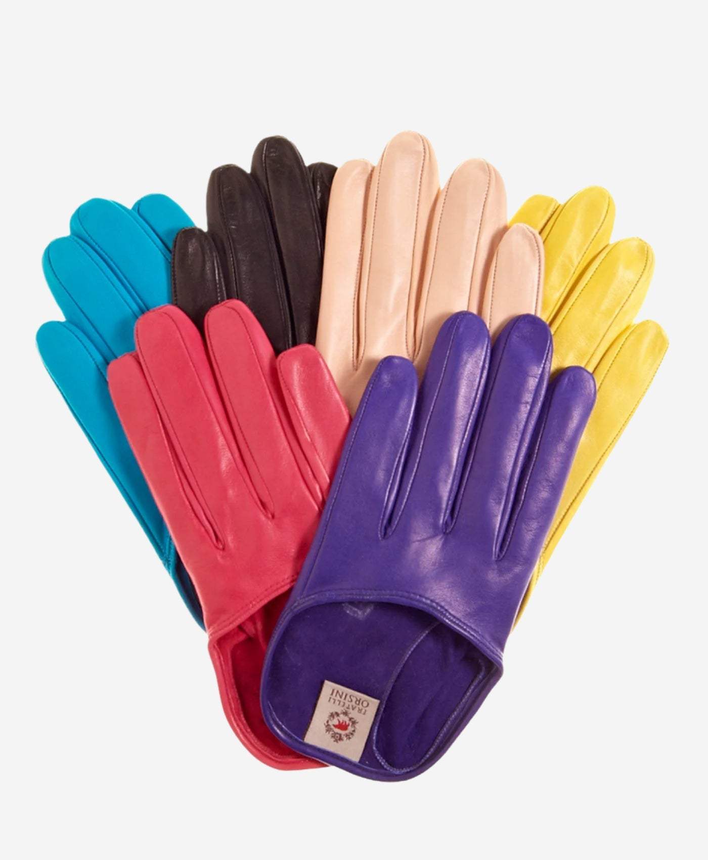 CU4303 (yellow) - Women's Short Italian Leather Gloves