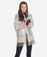 CU4601 (black/grape) - Women's Unlined Italian Fashion Leather Gloves With Short Wrist - Leather Gloves Online - Flyclothing LLC